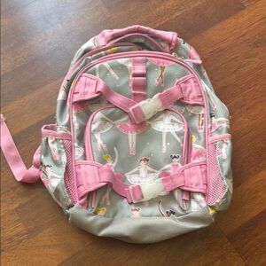 Pottery Barn Makenzie Pink and Gray Ballet Backpack